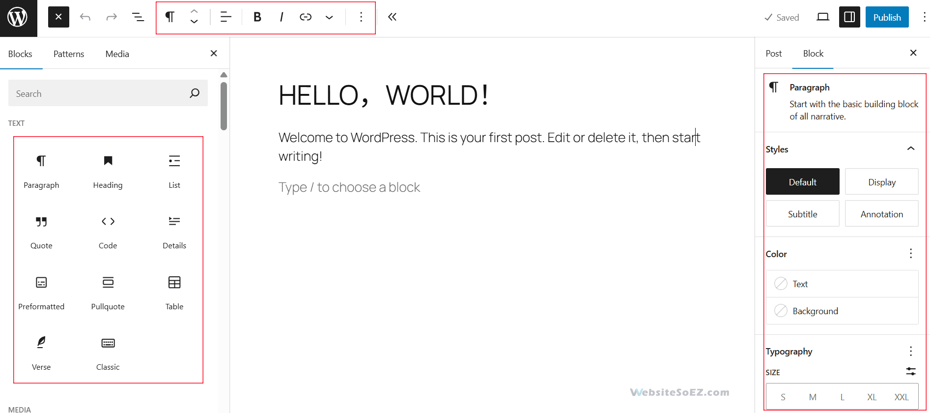 WordPress Post set