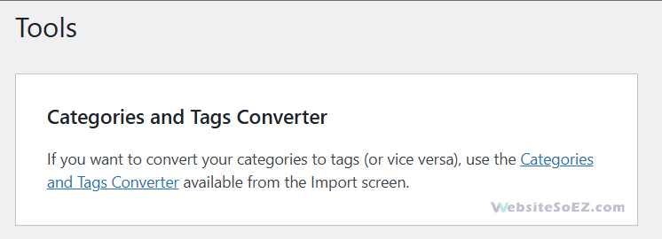 WordPress Categories and Tags Converter