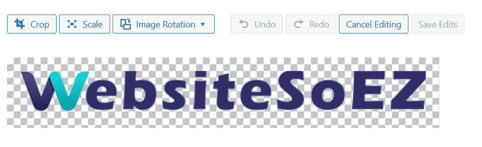 WordPress offers a built-in image editor