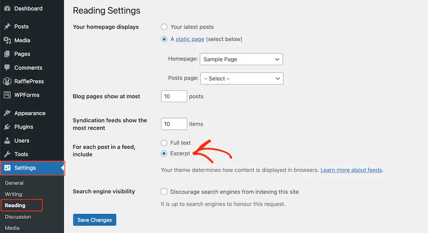 Displaying blog excerpts on your website or blog