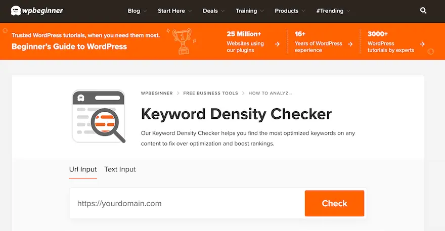How to find keywords to target using a free online tool